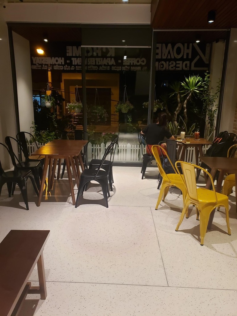 Thi công đá mài Terrazzo ở quán cafe