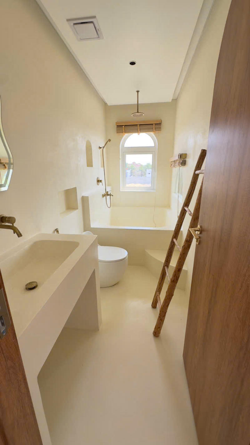Microcement là một loại vật liệu phủ hoàn thiện bề mặt có độ dày siêu mỏng